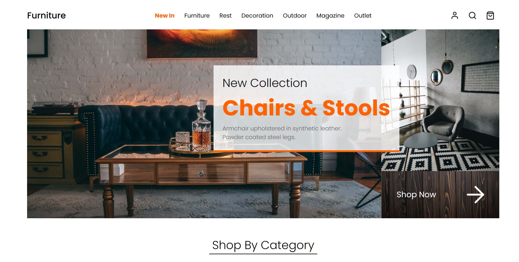 Online store website