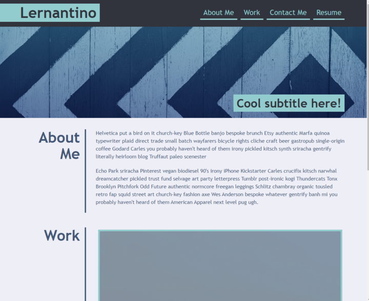 Blue webpage